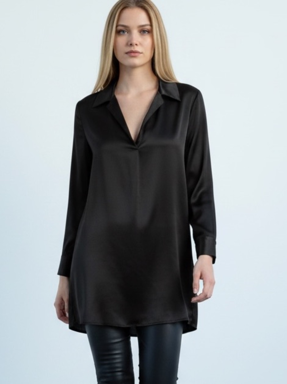 Emanual Ungaro Silk Black Tunic Top 8